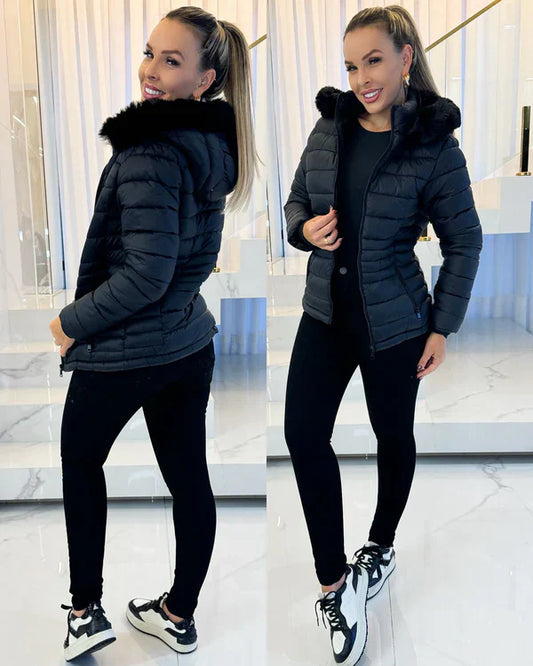 Jaqueta Puffer Peluciada Zori (Promoção da Semana)