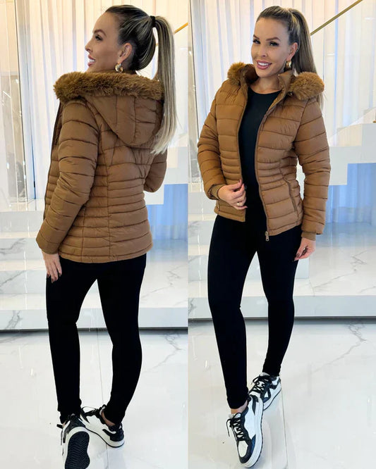 Jaqueta Puffer Peluciada Zori (Promoção da Semana)
